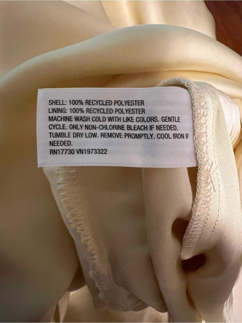 wild fable Butter/Champagne Asymmetrical Satin Slip Dress - Picture 4 of 4